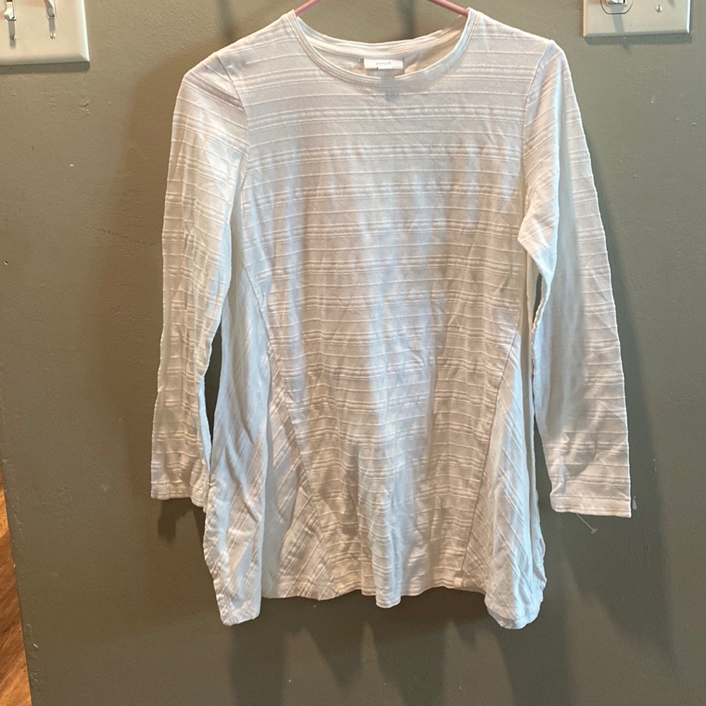 Purejill white long sleeve tee shirt size small